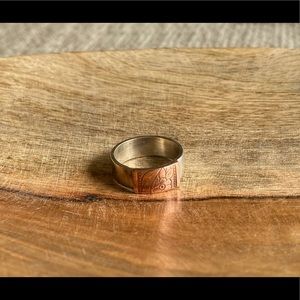 Sundance Catalog Sterling and Copper Flowered Ring